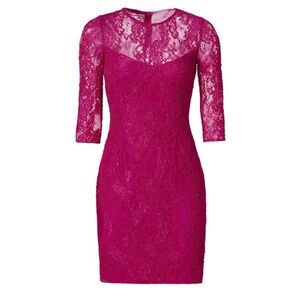 RTR Carmen Marc Valvo Botanical Berry Sheath Dress - size 2